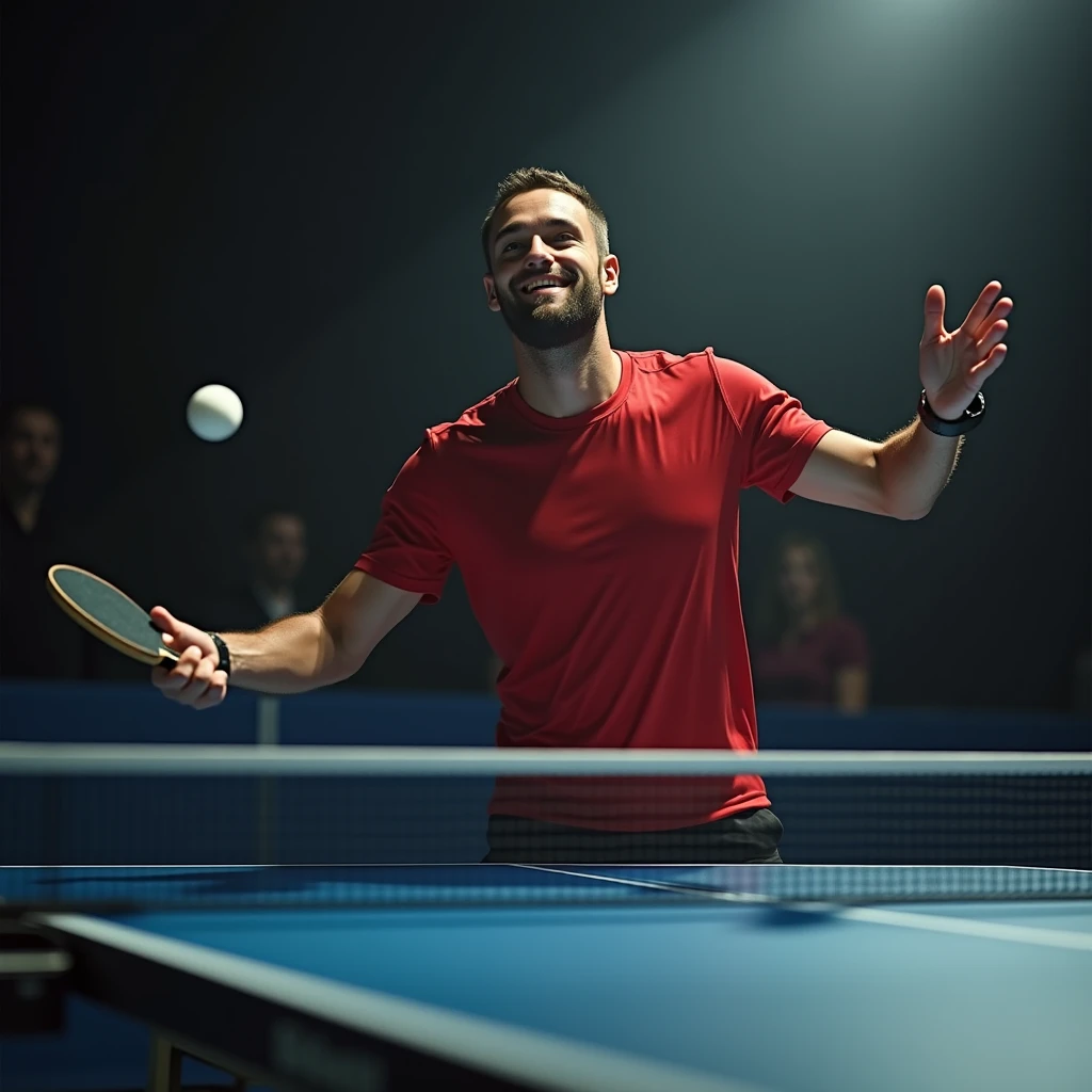 joueur de ping pong