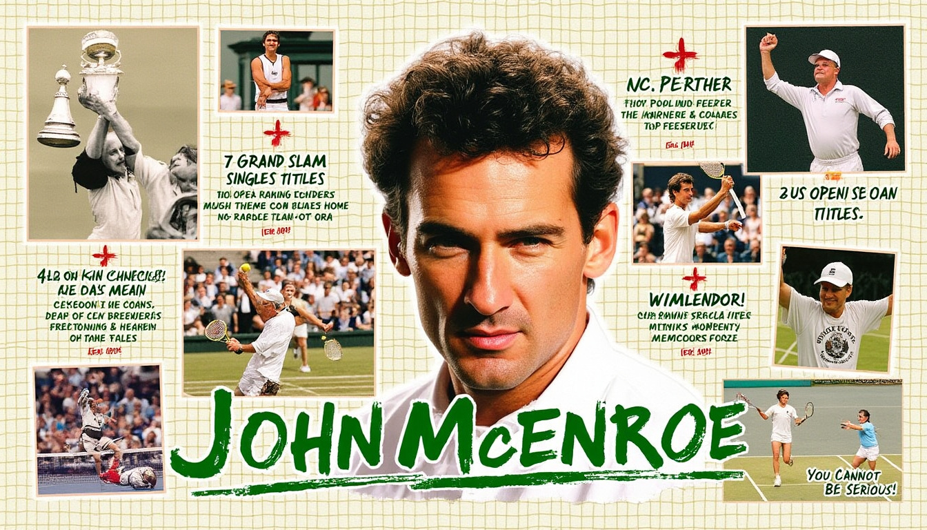 découvrez la carrière légendaire de john mcenroe, un tennisman iconique connu pour son talent exceptionnel et sa personnalité flamboyante. plongez dans les moments clés de sa vie, ses victoires marquantes et son impact sur le monde du tennis.